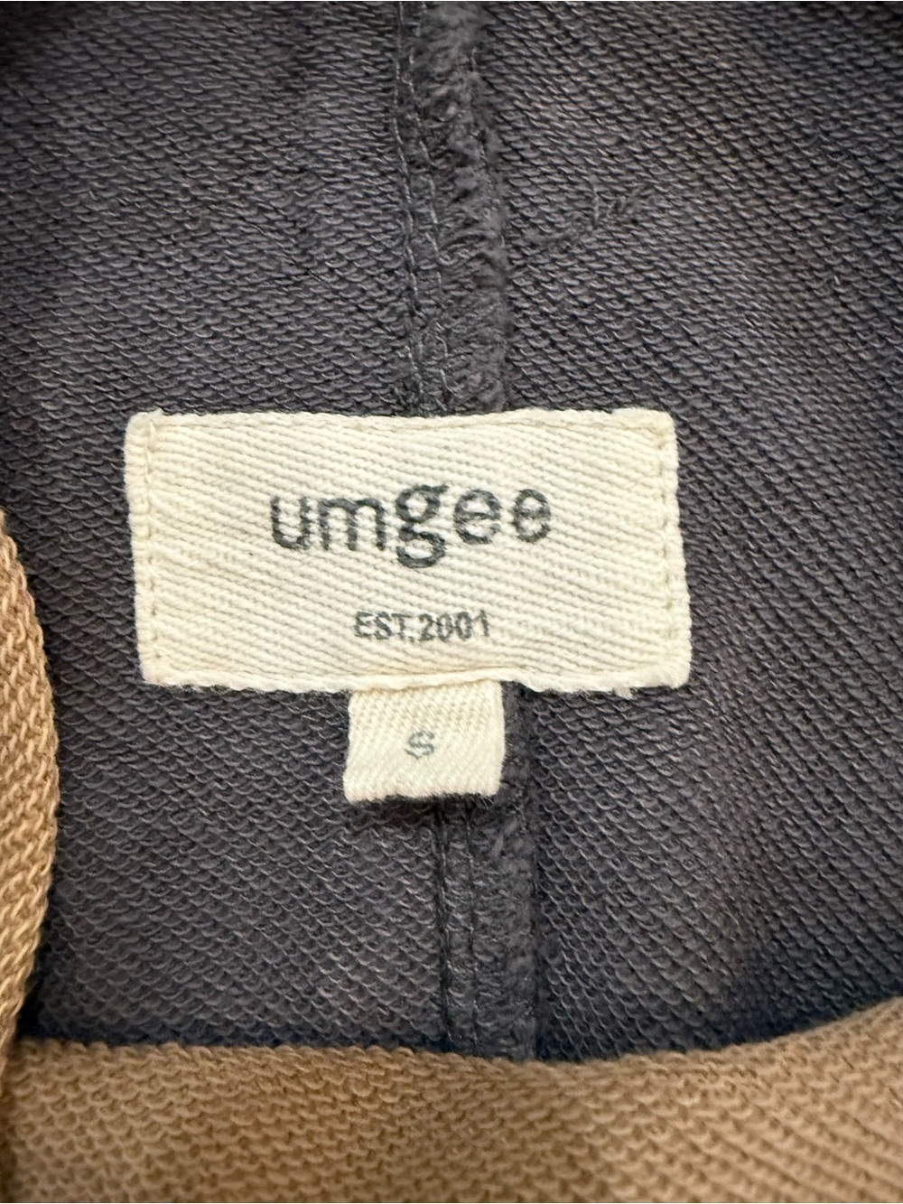 Umgee Striped Colorblock Crewneck Sweatshirt in Charcoal, Cream, Tan - Picture 3 of 3